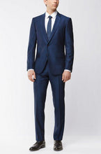 Slim-fit suit in micro-pattern virgin wool