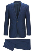 Slim-fit suit in micro-pattern virgin wool