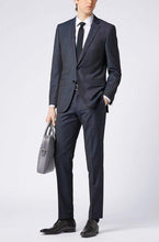 Slim-fit suit in micro-pattern virgin wool serge